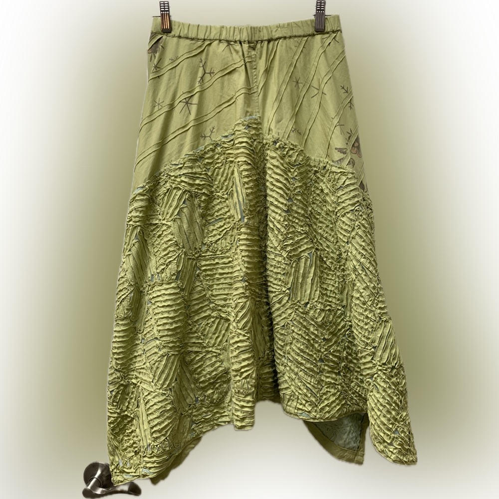ISSEY MIYAKE HaaT green cotton skirt
